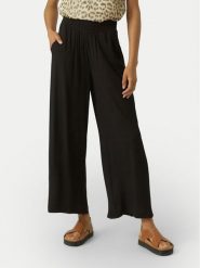 Vero Moda Spodnie palazzo Menny 10282478 Czarny Wide Leg. Czarne spodnie materiałowe Vero Moda, xs, bez wzorów, z materiału. Za 169.99 zł.