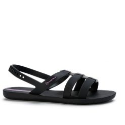 Sandały damskie Ipanema 83516 STYLE SANDAL FEM. Czarne sandały Ipanema, bez wzorów, z materiału, eleganckie, bez obcasa, bez zapięcia. Za 75.00 zł.