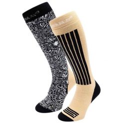 Skarpety narciarskie - 2 pary - czarne wielokolorowe. Czarne skarpety POEDERBAAS, bez wzorów, z elastanu. Za 177.72 zł.