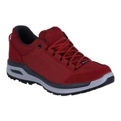 Buty trekkingowe damskie Lowa Ascona Lo Gtx. Czerwone trekkingi Lowa, z materiału. Za 851.00 zł.