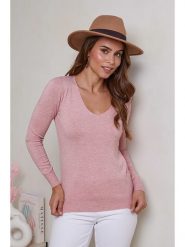 Soft Cashmere Sweter w kolorze jasnoróżowym rozmiar: 38/40. Różowe swetry Soft Cashmere, bez wzorów, z kaszmiru, bez ramiączek. Za 74.81 zł.