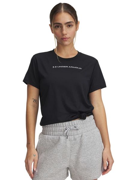 Under Armour Koszulka sportowa w kolorze czarnym rozmiar: M. Czarne koszulki sportowe Under Armour, bez wzorów, z materiału, bez ramiączek, outdoorowe. Za 70.08 zł.