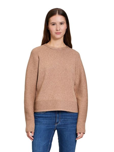 BETTY & CO Sweter w kolorze karmelowym rozmiar: 42. Brązowe swetry Betty & Co, bez wzorów, prążkowane, bez ramiączek. Za 135.49 zł.