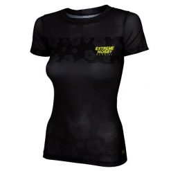 Koszulka do biegania damska z krótkim rękawem EXTREME HOBBY FLOWERS. Szare bluzki EXTREME HOBBY, xs, bez wzorów, z elastanu, sportowe, bez kołnierzyka, bez ramiączek. Za 149.00 zł.