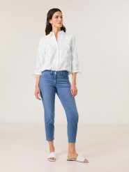 Gerry Weber Dżinsy - Slim fit - w kolorze niebieskim rozmiar: 40. Niebieskie jeansy Gerry Weber, z aplikacjami. Za 246.53 zł.