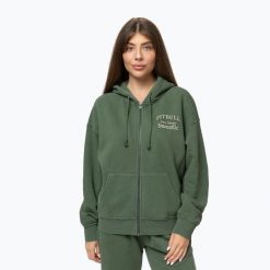 Bluza damska Pitbull Sweetie Hooded Zip. Zielone bluzy PITBULL, l, bez wzorów, z bawełny, bez kaptura. Za 189.99 zł.