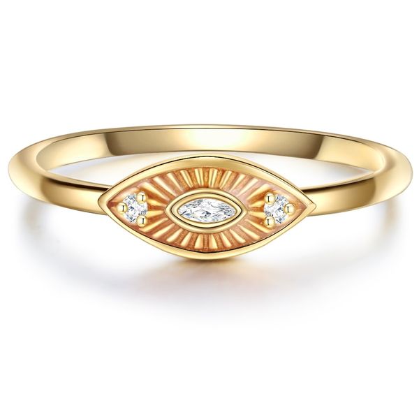 Glanzstücke München Srebrny pierścionek srebro wysokiej próby Cyrkonia żółte złoto Pierścionki 1 ct Damski. Szare pierścionki Glanzstücke München, z cyrkonią, srebrne. Za 199.99 zł.