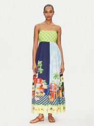 Seafolly Sukienka letnia Cuba 55439-DR Kolorowy Relaxed Fit. Sukienki Seafolly, na lato, m, bez wzorów, z wiskozy, bez kołnierzyka, bez ramiączek. Za 489.99 zł.