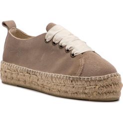 Espadryle MANEBI - Sneakers D W 1.9 E0 Vintage Taupe Suede. Brązowe espadryle Manebi, bez wzorów, z materiału, bez obcasa, na płaskiej podeszwie, bez zapięcia. W wyprzedaży za 359.00 zł.