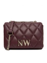 Nine West Torebka CEO-CHARLOTTE-I-S22558 Bordowy. Czerwone torebki klasyczne Nine West, bez wzorów, z materiału, bez dodatków. Za 189.99 zł.