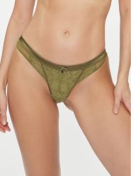 Hunkemöller Stringi Amelie String R 203525 Zielony. Zielone stringi Hunkemöller, bez wzorów, z syntetyku. Za 19.99 zł.