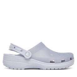Klapki Crocs. Fioletowe klapki Crocs, bez wzorów, bez obcasa. Za 239.99 zł.
