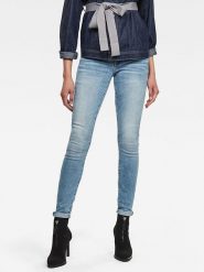 G-Star Dżinsy "3301" - Skinny fit - w kolorze błękitnym rozmiar: W33/L30. Niebieskie jeansy G-Star, l, z aplikacjami, z podwyższonym stanem. Za 206.91 zł.