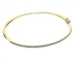Bransoletka z żółtego złota z brylantami - 0,50 ct - próba 585. Żółte bransoletki Apart, z brylantem, złote. Za 13,590.00 zł.
