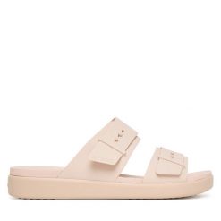 Klapki Crocs. Czerwone klapki Crocs, bez wzorów, bez obcasa. Za 229.99 zł.