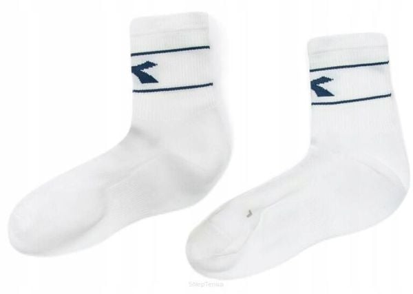 Skarpety tenisowe Diadora Socks Court. Białe skarpety Diadora, bez wzorów, z elastanu. Za 43.40 zł.