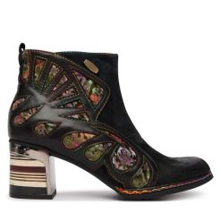 Botki Laura Vita. Czarne botki Laura Vita, bez wzorów, bez obcasa, na słupku, bez zapięcia. Za 619.99 zł.