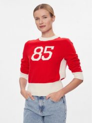 Tommy Hilfiger Sweter Varsity 85 Graphic C-Nk Swt WW0WW40718 Czerwony Slim Fit. Czerwone swetry TOMMY HILFIGER, s, bez wzorów, z bawełny, bez ramiączek. Za 399.99 zł.