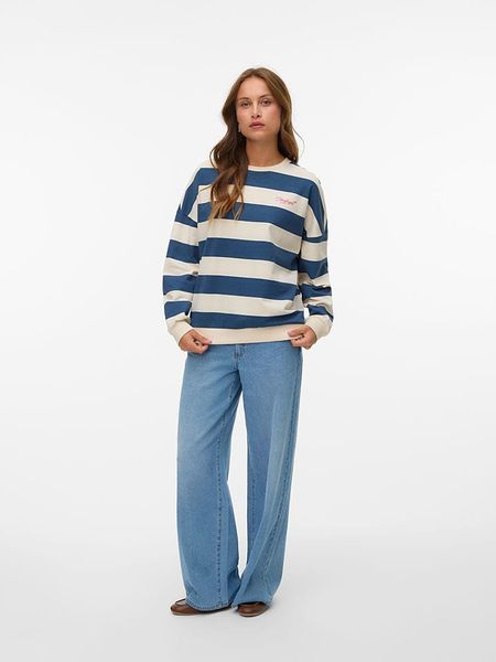 Vero Moda Bluza w kolorze niebiesko-kremowym rozmiar: L. Niebieskie bluzy Vero Moda, l, bez wzorów, bez kaptura. Za 100.75 zł.