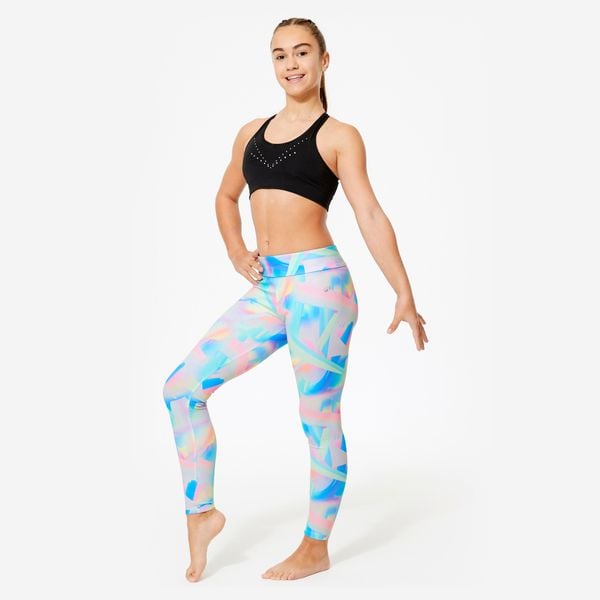 Stanik gimnastyczny Domyos. Czarne body DOMYOS, bez wzorów, z elastanu. Za 54.99 zł.