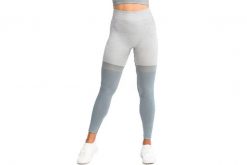 Leginsy fitness damskie Leggins Stripes. Szare legginsy sportowe Gym Hero, xs, bez wzorów, z elastanu, na fitness i siłownię. Za 109.72 zł.