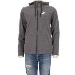 Nike bluza damska z kapturem zapinana na zamek szara. Szare bluzy sportowe Nike, l, bez wzorów, z materiału, z kapturem. Za 114.98 zł.