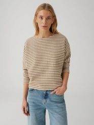 OPUS Bluza w kolorze beżowym rozmiar: 40. Brązowe bluzy Opus, bez wzorów, z bawełny, bez kaptura. Za 158.10 zł.