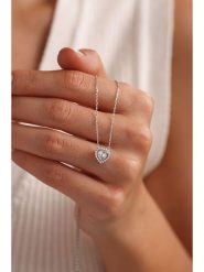 Heliophilia Srebrny naszyjnik z zawieszką - dł. 42 cm rozmiar: onesize. Szare naszyjniki Heliophilia, z cyrkonią, srebrne. Za 60.99 zł.