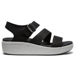Sandały turystyczne damskie Keen Ellecity Backstrap. Czarne sandały Keen, bez wzorów, sportowe, bez obcasa, bez zapięcia. W wyprzedaży za 271.00 zł.