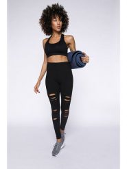 Onamaste Legginsy sportowe w kolorze czarnym rozmiar: S/M. Czarne legginsy Onamaste, m, bez wzorów, z materiału, z podwyższonym stanem, outdoorowe. Za 86.99 zł.