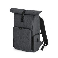 Plecak z rolowanym klapem Quadra. Szare plecaki QUADRA, bez wzorów. Za 283.00 zł.