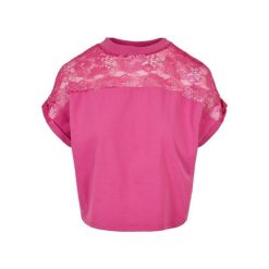 Damska koszulka z koronki Urban Classics Oversized GT. Fioletowe koszulki sportowe Urban Classics, bez wzorów, z koronki, bez ramiączek. Za 183.50 zł.