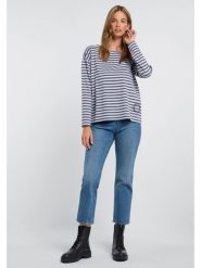 ELBSAND Koszulka "Tooske" w kolorze błękitno-szarym rozmiar: M. Niebieskie bluzki ELBSAND, m, bez wzorów, bez kołnierzyka, bez ramiączek. Za 150.02 zł.