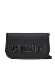 LOVE MOSCHINO Torebka JC4028PP1NKD000B Czarny. Czarne listonoszki Love Moschino, bez wzorów, ze skóry, bez dodatków. Za 859.99 zł.