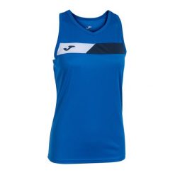 Tank top tenisowy damski Joma Court Sleeveless. Niebieskie koszulki sportowe Joma, bez wzorów, bez ramiączek, tenisowe. Za 56.99 zł.