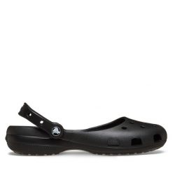 Baleriny Crocs. Czarne baleriny Crocs, bez wzorów, bez obcasa. Za 189.99 zł.