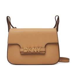Torebka DKNY. Brązowe listonoszki DKNY, bez wzorów, bez dodatków. Za 829.99 zł.