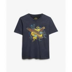 Koszulka damska z luźnym krojem i wzorem Superdry Biker Rock. Czarne koszulki sportowe Superdry, bez wzorów, bez ramiączek. Za 131.05 zł.