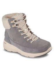 Skechers Botki Glacial Ultra Woodlands 16677/GRY Szary. Szare botki Skechers, bez wzorów, z materiału, bez obcasa, na płaskiej podeszwie, bez zapięcia. Za 399.99 zł.