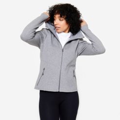 Bluza z kapturem damska Domyos Gym & Pilates. Szare bluzy DOMYOS, xl, bez wzorów, z bawełny, z kapturem. W wyprzedaży za 99.99 zł.