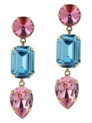 Otazu Pozłacane kolczyki-wkrętki z kryształami Swarovski rozmiar: onesize. Niebieskie kolczyki Otazu, z kryształem, pozłacane. Za 304.99 zł.