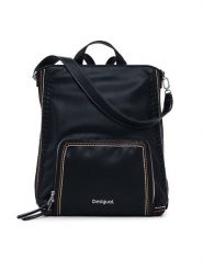 Desigual Plecak Trama Pretoria 25SAKP21 Czarny. Czarne plecaki Desigual, bez wzorów, ze skóry. Za 219.99 zł.