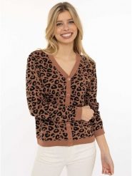 Zwillingsherz Kardigan w kolorze jasnobrązowym rozmiar: L/XL. Brązowe kardigany Zwillingsherz, l, bez wzorów, z bawełny. Za 165.99 zł.