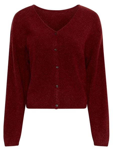 MOSS COPENHAGEN Kardigan "Milania" w kolorze bordowym rozmiar: M/L. Czerwone kardigany Moss Copenhagen, l, bez wzorów, z poliamidu. Za 226.24 zł.