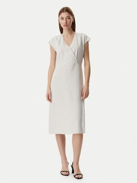 Calvin Klein Sukienka codzienna LV044F016G Beżowy jasny Regular Fit. Brązowe sukienki Calvin Klein, na co dzień, xl, bez wzorów, z lyocellu, bez kołnierzyka, bez ramiączek, proste. Za 544.99 zł.