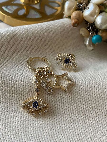 Luseera Pozłacane kolczyki z cyrkoniami rozmiar: onesize. Żółte kolczyki Luseera, z cyrkonią, pozłacane. Za 43.99 zł.