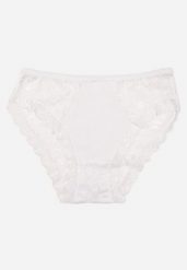 Białe Majtki Figi z Koronką z Elastycznej Bawełny Blomika. Białe figi Born2be, l, bez wzorów, z bawełny. Za 2.99 zł.