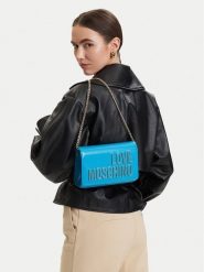LOVE MOSCHINO Torebka JC4251PP0OKE170A Niebieski. Niebieskie torebki klasyczne Love Moschino, bez wzorów, ze skóry, bez dodatków. Za 719.99 zł.