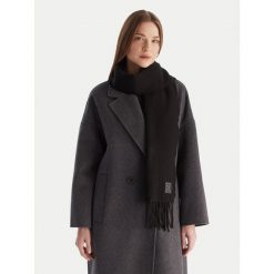Szalik Calvin Klein. Czarne szaliki Calvin Klein, bez wzorów. Za 599.99 zł.