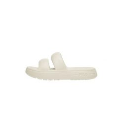 Klapki damskie Fila Superbubble. Brązowe klapki Fila, bez wzorów, z materiału, bez obcasa. Za 233.00 zł.